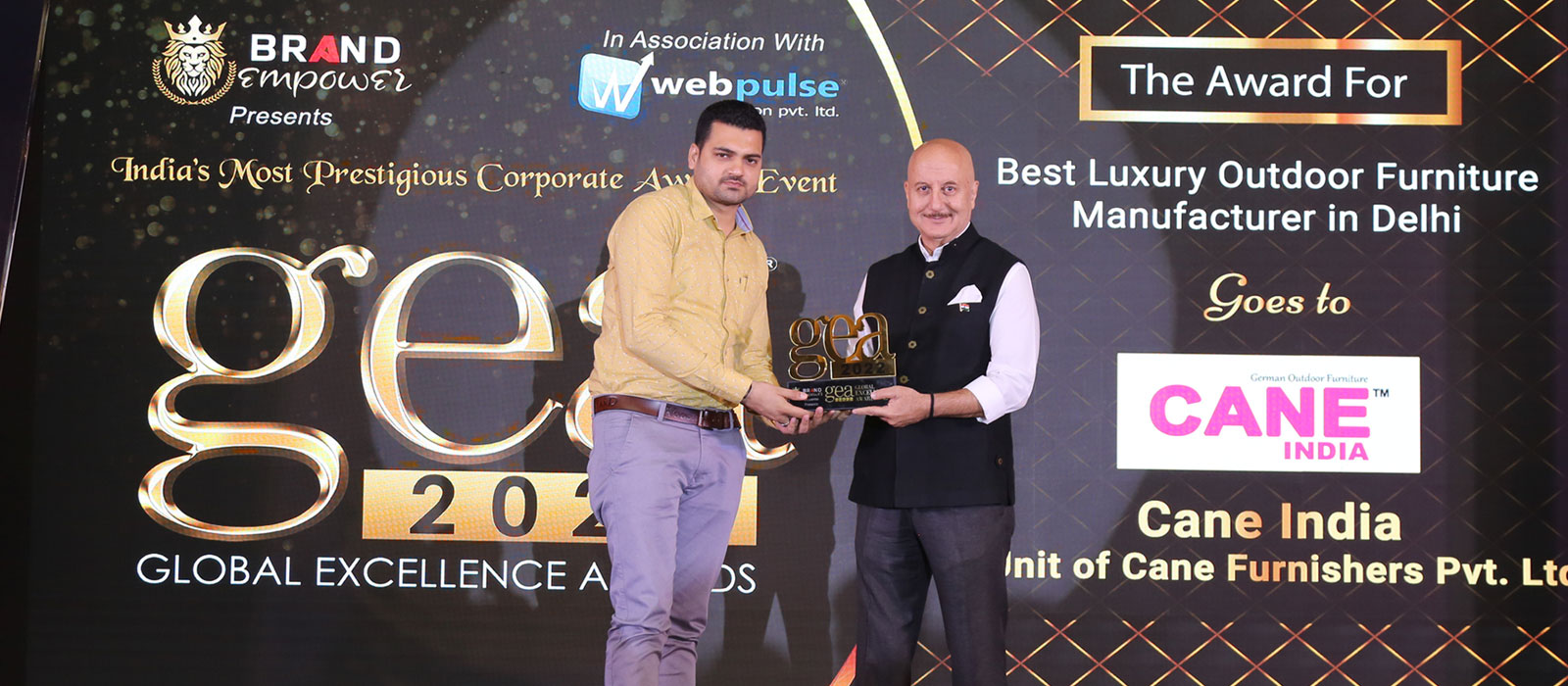 Received GEA2022 Award for Best Luxury Outdoor Furniture Manufacturers in Delhi